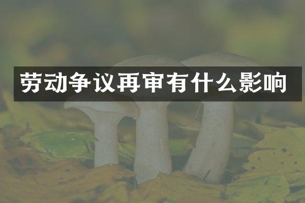 劳动争议再审有什么影响