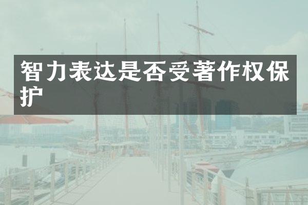 智力表达是否受著作权保护