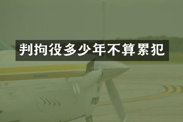 判拘役多少年不算
