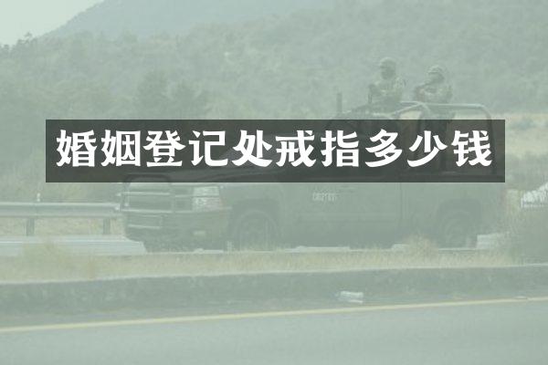婚姻登记处戒指多少钱