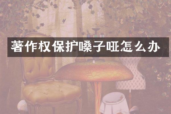 著作权保护嗓子哑怎么办