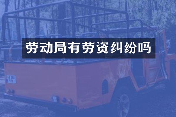 劳动局有劳资纠纷吗