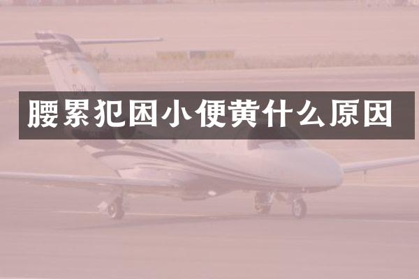 腰困小便黄什么原因