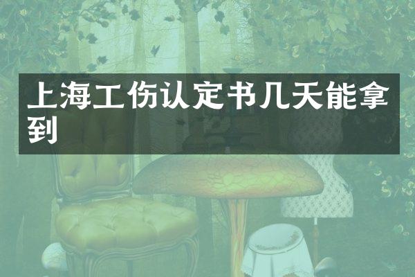 上海工伤认定书几天能拿到