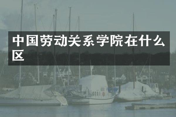 中国劳动关系学院在什么区