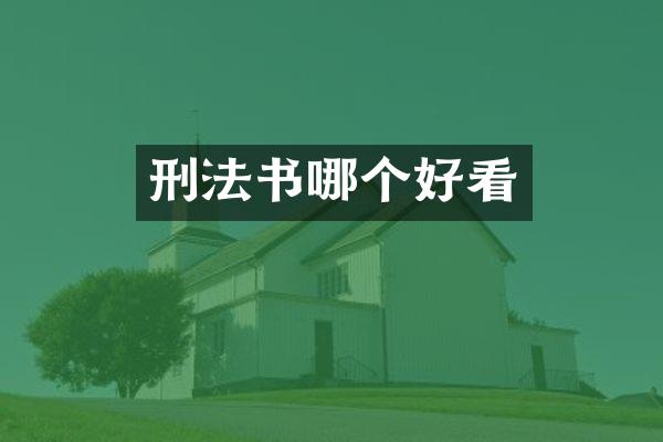 刑法书哪个好看