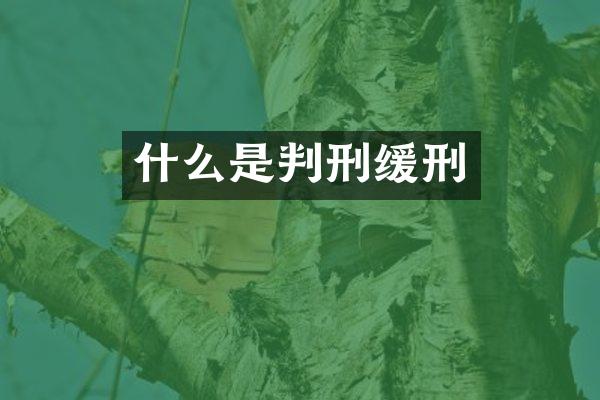 什么是判刑缓刑