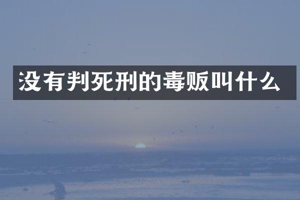 没有判死刑的叫什么