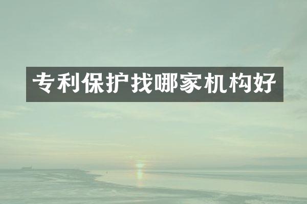 专利保护找哪家机构好