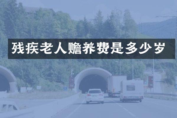 残疾老人赡养费是多少岁