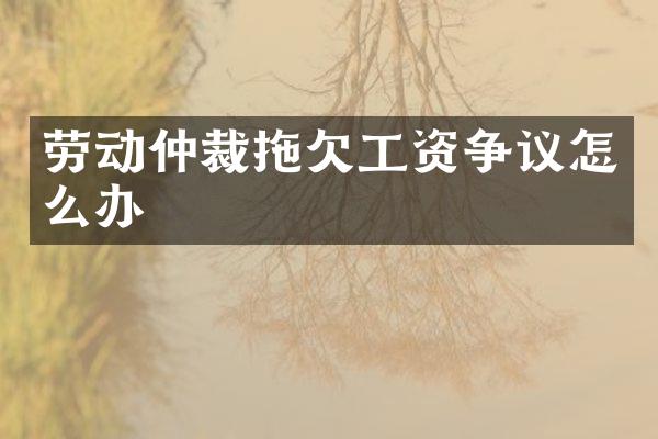 劳动仲裁拖欠工资争议怎么办