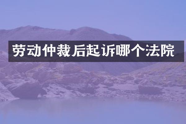 劳动仲裁后起诉哪个法院