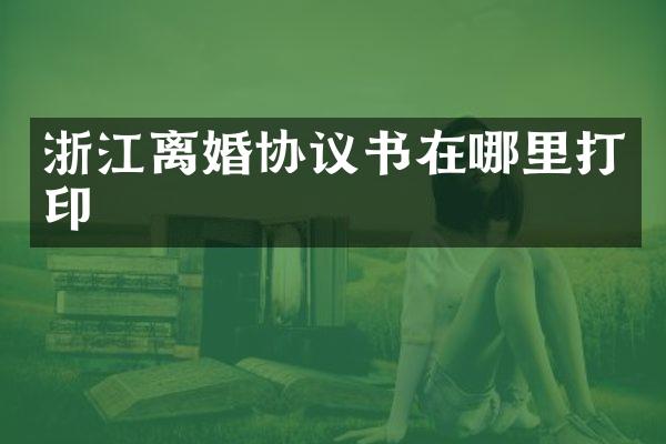 浙江离婚协议书在哪里打印