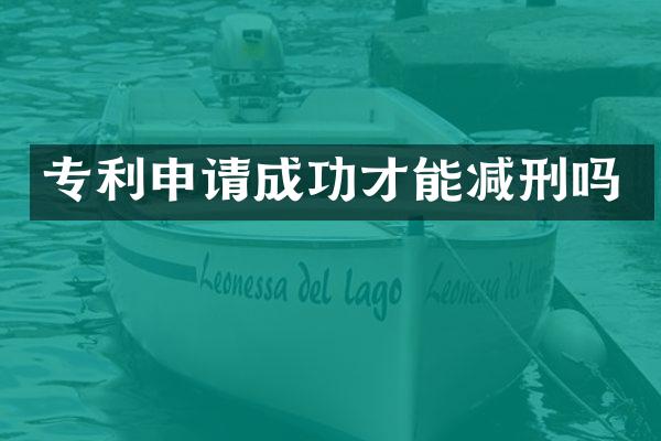 专利申请成功才能减刑吗
