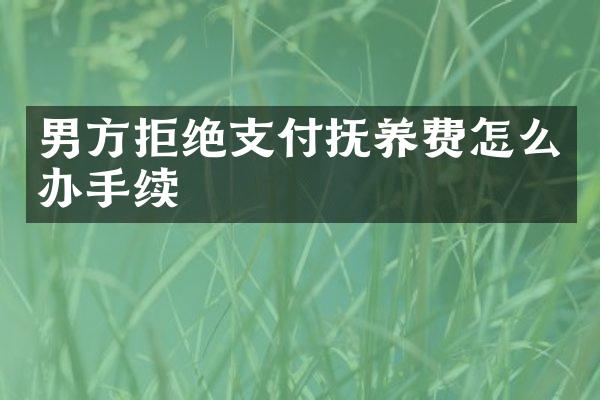 男方拒绝支付抚养费怎么办手续