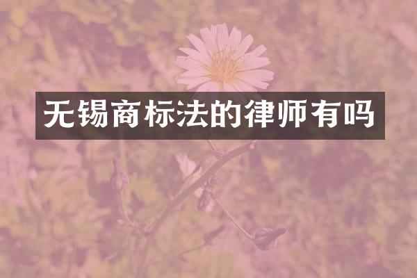 无锡商标法的律师有吗