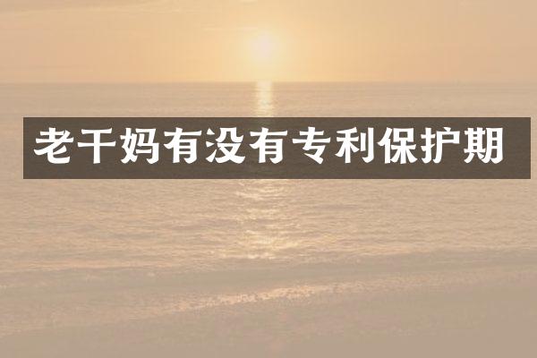 老干妈有没有专利保护期