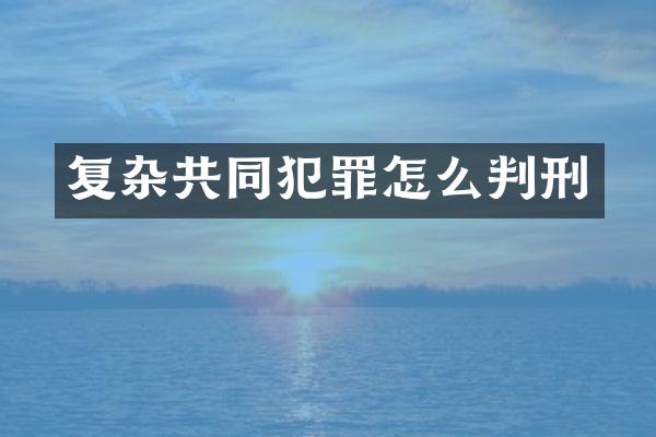 复杂共同犯罪怎么判刑