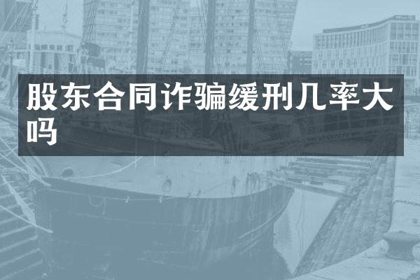 股东合同诈骗缓刑几率大吗