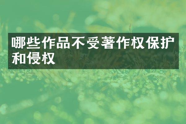 哪些作品不受著作权保护和侵权