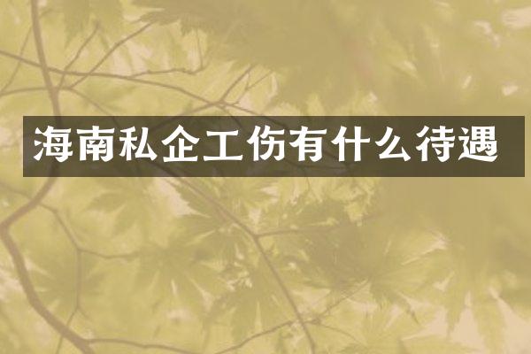 海南私企工伤有什么待遇