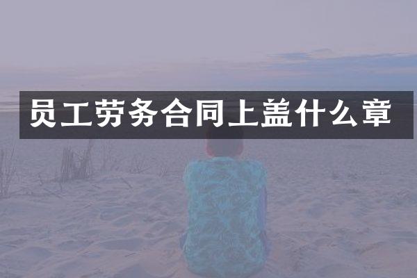 员工劳务合同上盖什么章