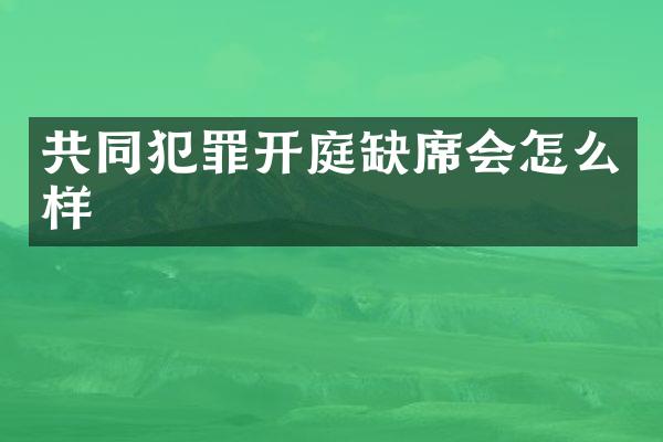 共同犯罪开庭缺席会怎么样