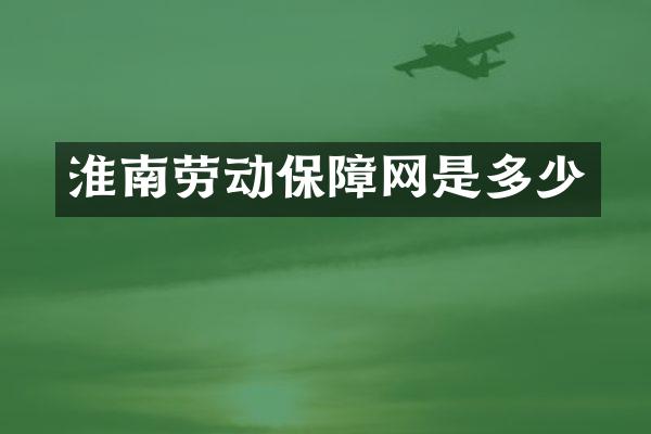 淮南劳动保障网是多少