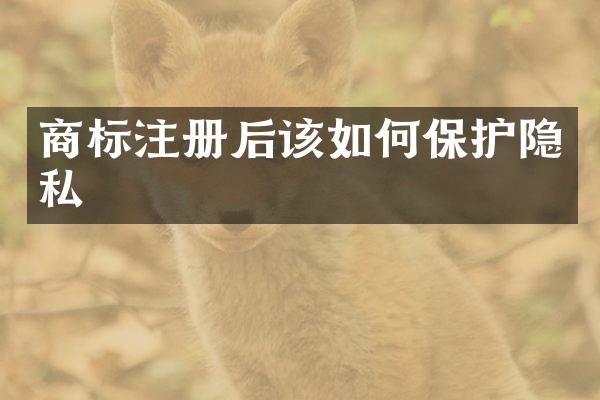 商标注册后该如何保护隐私