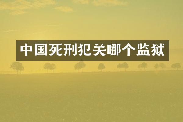中国死刑犯关哪个监狱