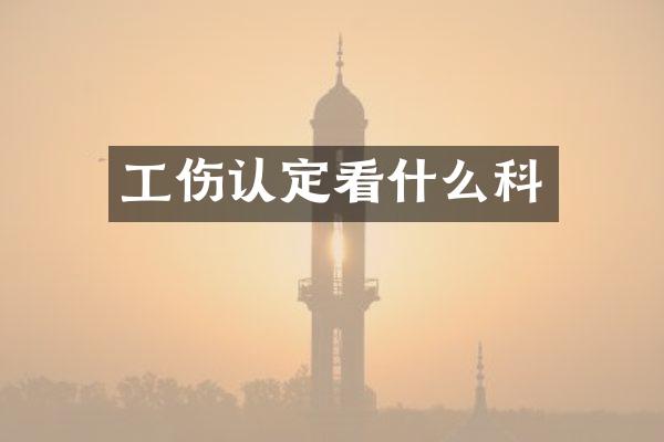 工伤认定看什么科