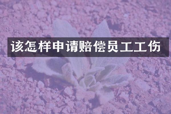 该怎样申请赔偿员工工伤