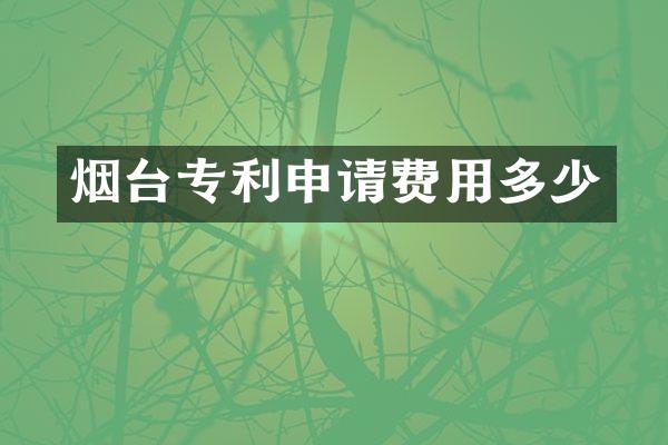 烟台专利申请费用多少