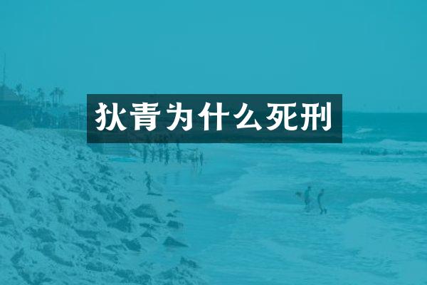 狄青为什么死刑