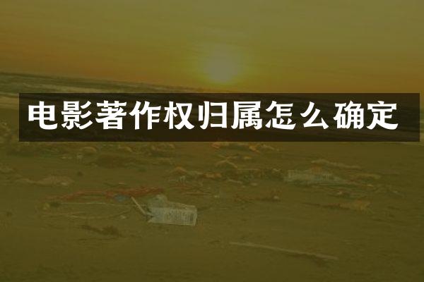 电影著作权归属怎么确定