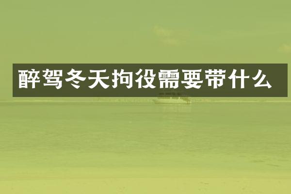 醉驾冬天拘役需要带什么