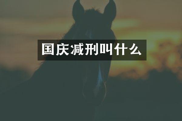 国庆减刑叫什么