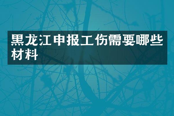 黑龙江申报工伤需要哪些材料