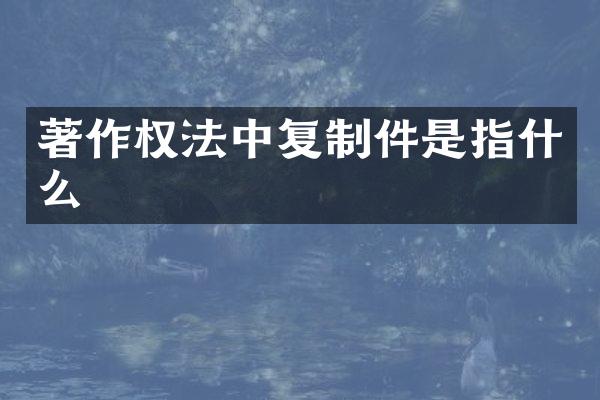 著作权法中复制件是指什么