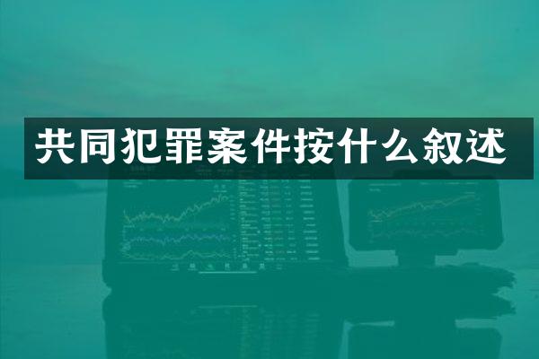 共同犯罪案件按什么叙述
