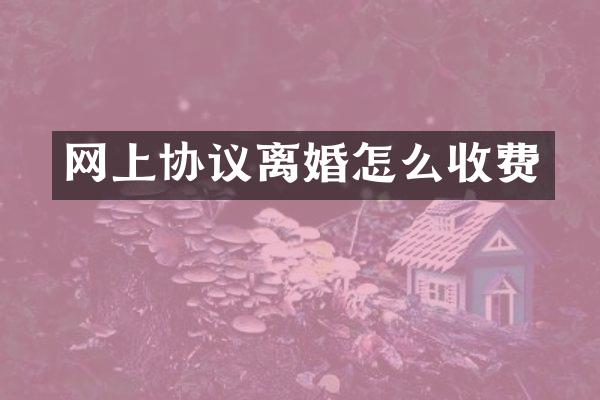 网上协议离婚怎么收费