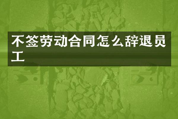 不签劳动合同怎么辞退员工