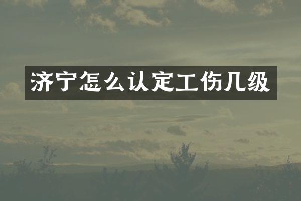 济宁怎么认定工伤几级